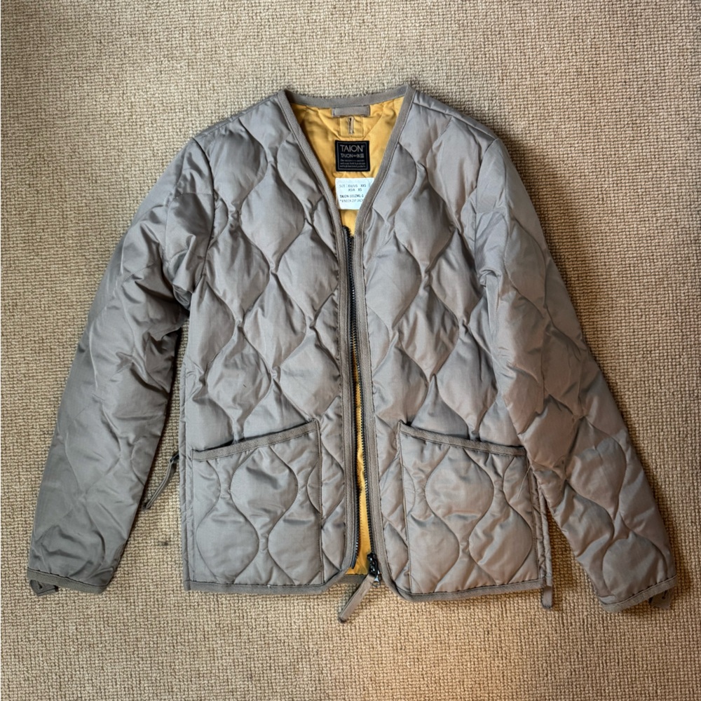 Tai Beige Jacket with Yellow Lining